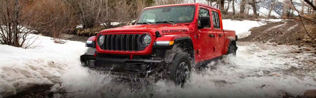 Jeep Gladiator driving though water