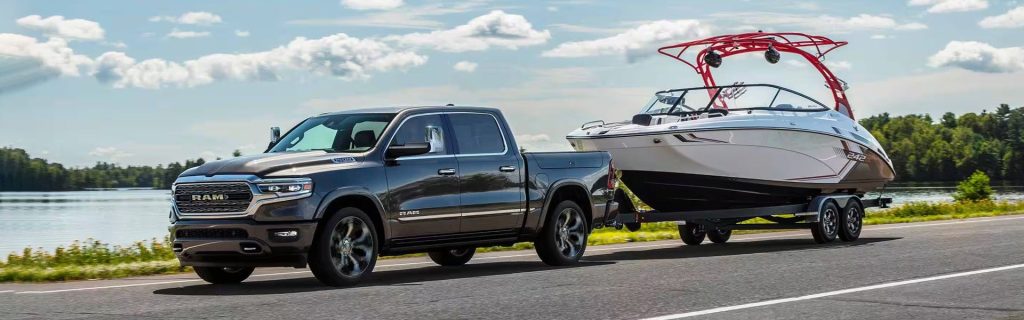 RAM 1500 towing a boat